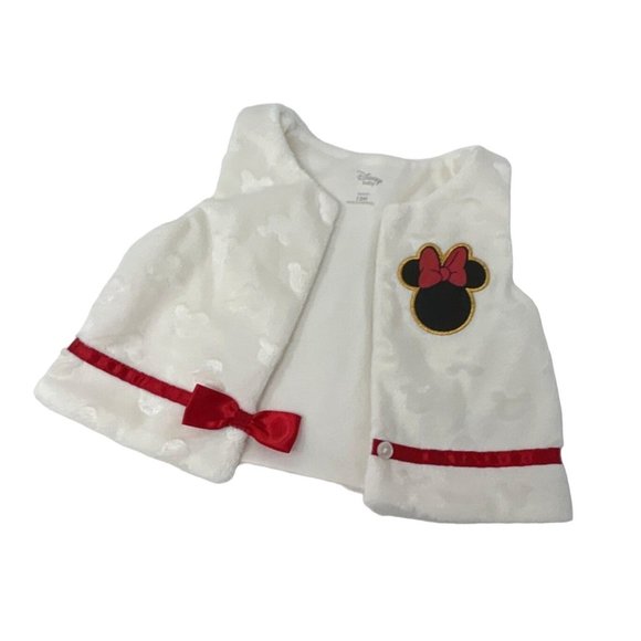 Baby Girl's Adorable Minnie Mouse Leggings & Vest & Red Shirt - Size 12 Month - Picture 5 of 7
